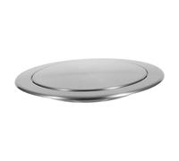 Lurrose Tapa Abatible para Cubo de Basura Empotrada en Encimera Acero Inoxidable Diámetro Interior 248 MM Tapa para Bote de Basura de Cocina y Baño Sellado de Olores Diseño Integrado