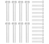 Lurrose Tapones para Pendientes Transparentes 50 Pcs 0,75 Mm de Diámetro Interior, Cierres de Seguridad Hipoalergénicos para Pendientes de Botón, Accesorios DIY para Fabricación de Joyas