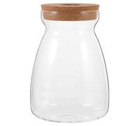 Lurrose Tarro de Microterrario Hidropónico de Vidrio Redondo con Tapa de Corcho 3 CM Maceta Decorativa Sellada para Cultivo de Plantas Pequeñas en Oficina y Hogar