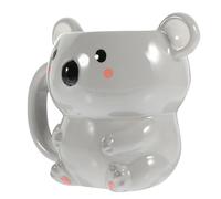 Lurrose Taza de Cerámica Diseño de Mapache 3d Taza para Café y Té de 1 Pieza Capacidad Grande Color Claro Adecuado para Uso en Casa y Oficina para Desayuno y Bebida Diaria