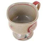 Lurrose Taza de Cerámica Reutilizable Estilo Japonés con Asa Diseño Retro de Gato Suerte Taza Decorativa para Té Kung Fu para Ceremonias y Uso Diario