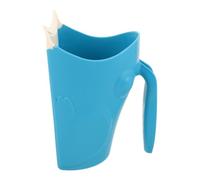 Lurrose Taza de Enjuague para Champú Infantil Diseño de Rana Curva, Material Pp y Tpe, Mango Ergonómico, Adecuado Hora del Baño Bebés