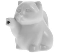 Lurrose Taza de Leche Cerámica de Color Blanco Diseño de Gato 50ml, Jarra para Espumar Café y Contener Salsas, Tarro Multifuncional para Hogar, Cafetería y Restaurante