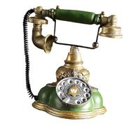 Lurrose Teléfono Retro Vintage Cable de Resina, Diseño Multifuncional y Fácil de Almacenar, Adorno Clásico el Hogar y Obsequio para Amigos