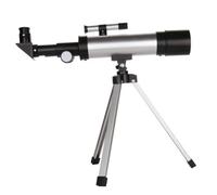 Lurrose Telescopio Refractor 90x para Niños con Trípode Ajustable, Telescopio Astronómico Portátil para Exteriores, Lente 360/50mm, Modelos Sr4mm y H20mm, Color Negro