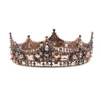 Lurrose Tiara Barroca Vintage Negra para Novia, Aro Redondo de Pelo Elegante, Accesorio Nupcial Delicado para Boda y Fiesta, Tocado Femenino Estilo Barroco