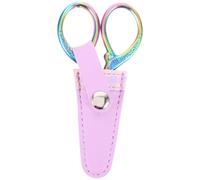 Lurrose Tijeras de Costura Decorativas de Acero Inoxidable con Funda de Cuero para Proyectos de Manualidades y Actividades Aula, Pequeñas y Afiladas para Bordado