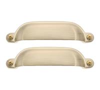 Lurrose Tiradores de Aleación de Zinc Dorados Ligero y Elegante Estilo Vintage, Efecto Estético Pack de 2 Piezas para Armarios y Cajones el Hogar