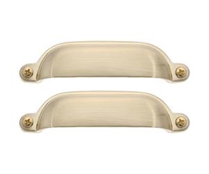 Lurrose Tiradores de Aleación de Zinc Dorados Ligero y Elegante Estilo Vintage, Efecto Estético Pack de 2 Piezas para Armarios y Cajones el Hogar