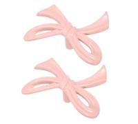 Lurrose Tiradores de Muebles en Metal Color Rosa Claro 2 Piezas Diseño de Lazo para Cajones y Armarios Uso en Dormitorios, Cocinas y Salones Instalación Sencilla