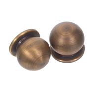 Lurrose Tiradores de Tocador de Metal Dorado de Cobre Forma de Bola, Fácil de Instalar y Características Estables, Paquete de 2 Piezas para Armarios y Muebles