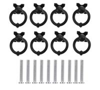 Lurrose Tiradores Diseño Único Negros de Aleación de Zinc 10 Piezas Resistentes Prueba de Óxido, 40x33mm Tornillos Incluidos para Armarios de Cocina y Closet