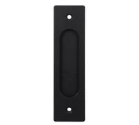 Lurrose Tiradores metálicos empotrados para puertas correderas, rectangulares, de 5,9 x 1,6 pulgadas, herrajes para puertas empotradas, fácil instalación con tornillos de montaje para armarios y
