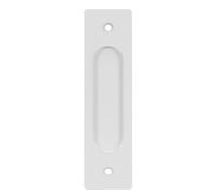 Lurrose Tiradores metálicos empotrados para puertas correderas, rectangulares, de 5,9 x 1,6 pulgadas, herrajes para puertas empotradas, fácil instalación con tornillos de montaje para armarios y