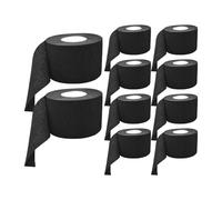 Lurrose Tiras Desechables para Cuello de Peluquería 10 Unidades, Papel Crepé Elástico Negro, Protección Higiénica Anti-recortes de Cabello, Suministros para Salón de Belleza,