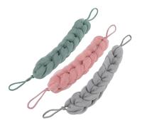 Lurrose Toalla para Frotar la Espalda Exfoliante de Ducha 3piezas Tiras Largas y Cuerdas Dobles para Masaje Corporal Fácil de Limpiar en Varios Colores Color Aleatorio