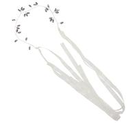 Lurrose Tocado de Novia Joyas Cabeza para Mujer Plata Cinta Cabello y Decoración de Pedrería, Metal y Tela, para Boda y Prom
