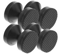 Lurrose Topes de Cabecero Ajustables 4 Piezas 4,2-4,7 Cm Soporte Antivibración para Cama y Muebles, Parachoques de Pared Negro Pequeño para Evitar Ruidos y Movimientos