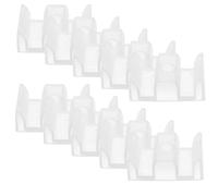 Lurrose Topes para Puertas de Ducha Corredizas de Vidrio, Bloques Anticolisión de Plástico, 10 Unidades, Guía Inferior para Mampara Baño, Accesorios Cuarto de Baño, Protección para