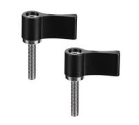 Lurrose Tornillo en Forma de L 2 Piezas de Aleación de Aluminio Negro Diseño en 7, Resorte Integrado para Ajuste Fácil en Cámaras Dslr