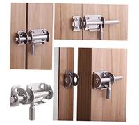 Lurrose tornillo pestillo de puerta bloqueo cerrojos de puertas pestillo antirrobo Hebilla puerta de seguridad antirrobo pestillo puerta del baño Plata