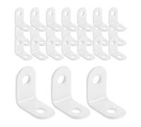 Lurrose Tornillos de Acero Inoxidable Soporte de Ángulo en L 24 Piezas Soporte Preciso de Ángulo Recto y Resistencia al Desgaste para Muebles de Madera para Refuerzo y Reparaciones