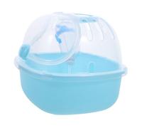 Lurrose Transportín Portátil para Hámster y Conejillo de Indias Jaula de Viaje con Ventilación Transparente Botella de Agua Automática y Estructura Resistente para Transportar Pequeños