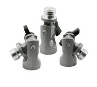 Lurrose Trípode Soporte para Giratorio de Aleación de Aluminio, Paquete 2 Piezas, Adaptador, Uso Profesional en Construcción, Resistente y Ajustable, Metálico