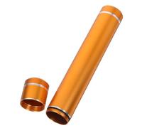 Lurrose Tubo de Bolsillo para Cigarros, Portador de Cigarros de Aleación de Aluminio, Dorado, Hermético, para Puros, Uso Diario y Aventuras al Aire Libre