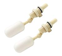 Lurrose Válvula de Flotador 2piezas Control de Nivel de Agua Constante Beige para Bebedero Automático de Plástico para Cuencos de Bebida de Ganado