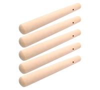 Lurrose Varillas de Molienda de Madera 5 Piezas para Triturar Alimentos para Bebés Machacador Manual Ergonómico Mango Largo Herramienta de Cocina Práctica para Especias y Comida