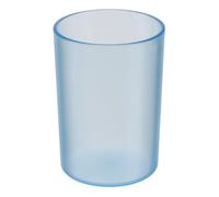 Lurrose Vaso para cepillos de dientes, vaso de agua para baño, vaso transparente, vaso para cepillo de dientes, azul para almacenamiento de baño