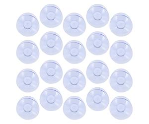 Lurrose Ventosas de Doble Cara Transparentes para Mesas de Vidrio Almohadillas Antideslizantes Grandes 35X35 CM 20 Unidades Protectores Anticolisión para Hogar Oficina y Dormitorio