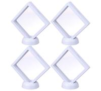 Lurrose Vitrina para Exhibición de Joyas de Plástico, Soporte Práctico y Conveniente para Medallones y Memorabilia en Tienda o Hogar, Set de 8 Piezas