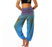 Lu's Chic Harem Pantalones de Yoga, pattern2, Talla Única Mujeres