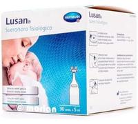 Lusan Suero fisiológico - Solución Estéril, Limpieza Ocular, Limpieza Nasal, Limpieza de Pequeñas Heridas, 30 Monodosis de 5ml