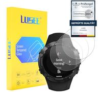 LUSEE 3 Piezas Protector de Pantalla para Reloj Smartwatch (Circular, Diámetro: 34mm) Cristal Vidrio Templado [Alta Definición] [Resistente a los arañazos] [Anti-Huellas]