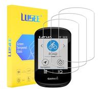 LUSEE 3 Piezas Protector de Pantalla Vidrio Templado 9H, Antiarañazos HD Transparente, Borde Redondo 2.5D, Compatible con Garmin Edge 540 y Garmin Edge 840, Resistente al Agua y Compatible con Fundas