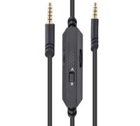 Lusgawer Cable de audio de repuesto para auriculares A50, silenciador en línea y cable auxiliar de micrófono, compatible con auriculares Astro A10 A40 A30 A50 y Logitech G633 G933, funciona para Xbox