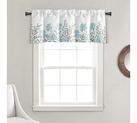 Lush Decor Abrile Light - Cenefa para Cortina de Ventana, 18 Pulgadas de Largo x 52 Pulgadas de Ancho, Azul y Gris