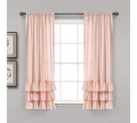 Lush Decor Allison Ruffle Window Curtain Panel Pair 45 L x 40 W