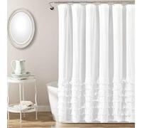 Lush Decor Avery Shower Curtain, 72 by 72-Inch, White