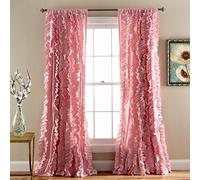 Lush Decor Belle Vintage, Poliéster, Rosa, 54" W x 84" L (Pack of 1)