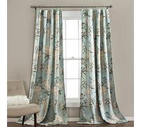 Lush Decor Botanical Garden Window Panel Set, 84" x 52", Blue