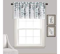 Lush Decor Cenefa de Cortina para oscurecer la habitación, Azul y Gris, 45,7 cm de Largo x 132 cm de Ancho