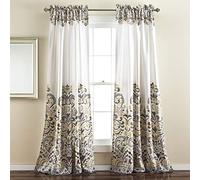 Lush Decor Clara Curtains - Juego de Paneles de Ventana filtrantes de luz de Estilo Bohemio con Estampado de Cachemira y Damasco para Sala de Estar, Comedor, Dormitorio (par), 52 Pulgadas de Ancho x