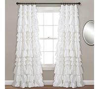 Lush Decor, Cortina Blanca Kemmy para Ventana, 84 x 52 Pulgadas, 52 Pulgadas de Ancho x 84 Pulgadas de Largo