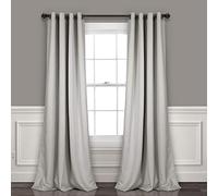 Lush Decor Cortinas-Panel con Ojales con Forro Opaco Aislado, 213.4 cm L par, Gris Claro