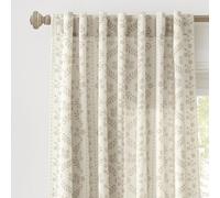 Lush Decor Doreen - Par de Paneles de Cortinas para Ventana, diseño Floral, 132 cm de Ancho x 213 cm de Largo, Color Neutro