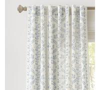 Lush Decor Doreen - Par de Paneles de Cortinas para Ventana, diseño Floral, 132 cm de Ancho x 213 cm de Largo, Color Azul